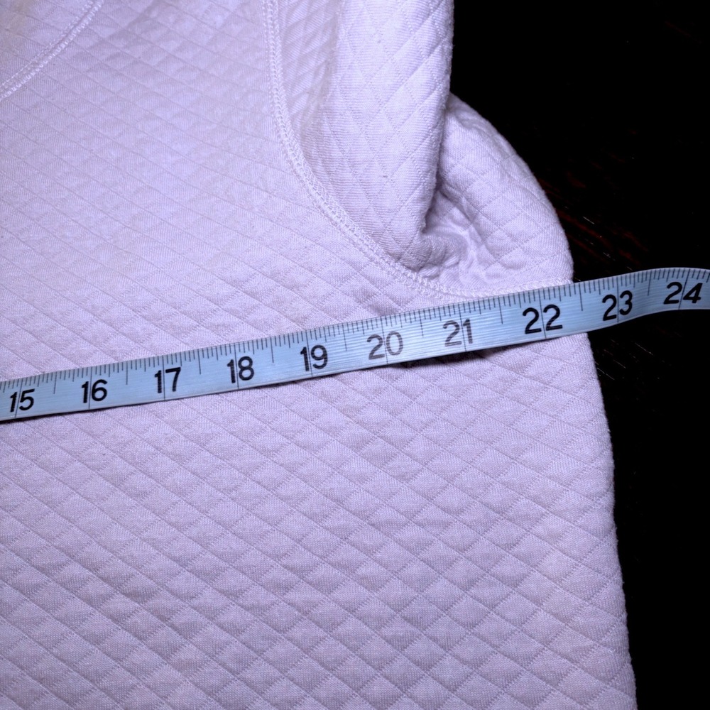 LL Bean Quilted Cowl Neck Pullover Sweatshirt Lavender Purple Sz Large Outdoors - Picture 8 of 11